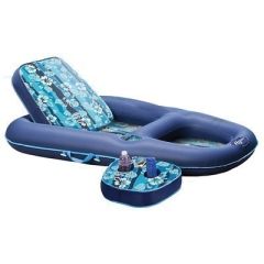 Aqua Leisure Ultimate 2In1 Lounge Caddy Hibiscus Flip-small image