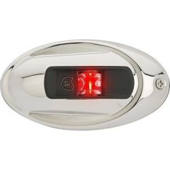Attwood Lightarmor Vertical Surface Mount Navigation Light Oval Port Red Stainless Steel 2nm-small image