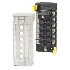 Blue Sea 5052 St Clb Circuit Breaker Block 6 Position WNegative Bus-small image
