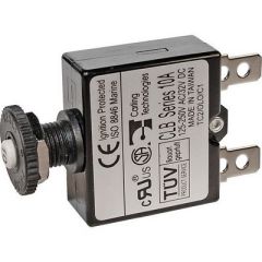 Blue Sea 7054 10a Push Button Thermal With Quick Connect Terminals-small image