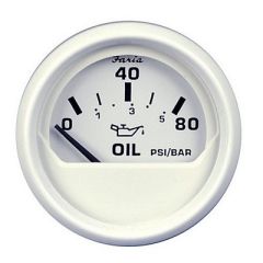 Faria Dress White 2 Oil Pressure Gauge 80 Psi-small image
