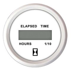 Faria 2 Hourmeter Digital 10,000 Hours 1232vdc Dress White Retail Package-small image