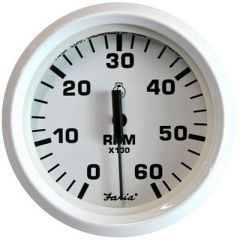Faria Dress White 4 Tachometer 6,000 Rpm Gas Inboard IO-small image