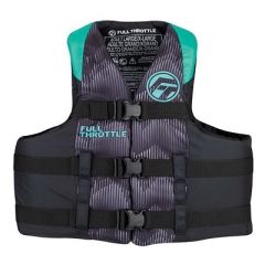 Full Throttle Adult Nylon Life Jacket SM AquaBlack-small image