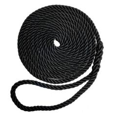 Robline Premium Nylon 3 Strand Dock Line 38 X 20 Black-small image