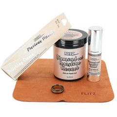 Flitz Jewelry Care Kit 7oz Cleaner Jar WTray Brush-small image