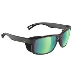 H2optix Reef Sunglasses Matt Black, Brown Green Flash Mirror Lens Cat 3 Antisalt Coating WFloatable Cord-small image