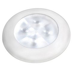 Hella Marine Slim Line Led Enhanced Brightness Round Courtesy Lamp White Led White Plastic Bezel 12v-small image