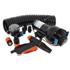 Jabsco Hotshot Hd6 Heavy Duty Washdown Pump W25 Hosecoil 12v 6 Gpm 70 Psi-small image