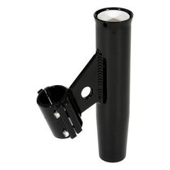 LeeS ClampOn Rod Holder Black Aluminum Vertical Mount Fits 1050 OD Pipe-small image