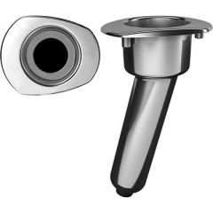 Mate Series Elite Screwless Stainless Steel 15 Degree Rod Cup Holder Drain Oval Top-small image