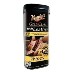 MeguiarS Gold Class Rich Leather Cleaner Conditioner Wipes Case Of 6-small image