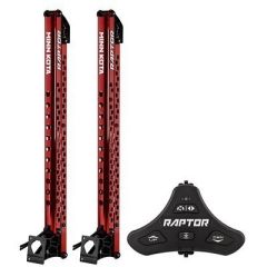 Minn Kota Raptor Bundle Pair 8 Red Shallow Water Anchors WActive Anchoring Footswitch Included-small image