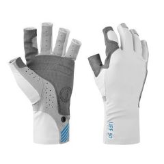 Mustang Traction Uv Open Finger Gloves Light GreyBlue Small-small image