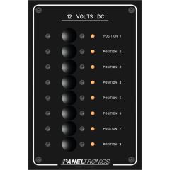 Paneltronics Standard Panel Dc 8 Position Circuit Breaker WLeds-small image