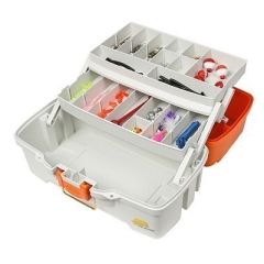 Plano Ready Set Fish TwoTray Tackle Box OrangeTan-small image