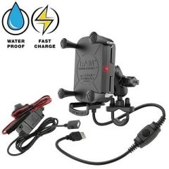 Ram Mount ToughCharge 15w Waterproof Wireless Charging Motorcycle Mount-small image