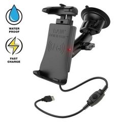 Ram Mount QuickGrip 15w Waterproof Wireless Charging Suction Cup Mount-small image