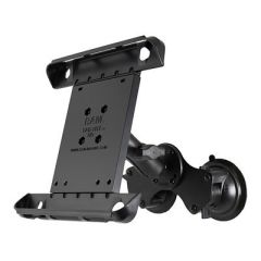 Ram Mount Double TwistLock Suction Cup Mount WTabTite Universal Spring Loaded Cradle FApple Ipad 14 WOr WO Light Duty Case-small image