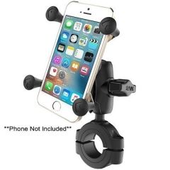 Ram Mount Ram Torque 1 18 1 12 Diameter HandlebarRail Base With B Size 1 Ball, Short Arm And XGrip For Phones-small image