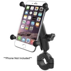 Ram Mount Ram Torque 1 18 1 12 Diameter HandlebarRail Base With 1 Ball, Medium Arm And XGrip For Larger Phones-small image