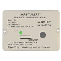 SafeTAlert 62 Series Carbon Monoxide Alarm WRelay 12v 62542MarineRlyNc Flush Mount White-small image
