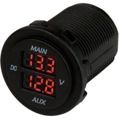 SeaDog Round Voltage Meter 5v15vdc WRainbow Dial-small image