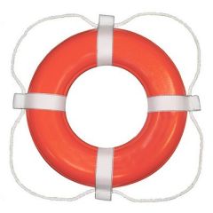 Taylor Made Foam Ring Buoy 30 Orange WWhite Rope-small image