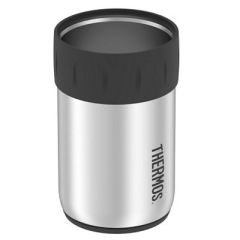 Thermos Stainless Steel 12oz Beverage Can Insulator Keeps Cold F10 Hours-small image