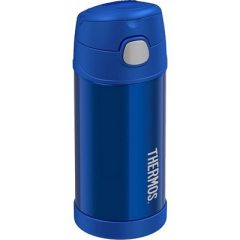 Thermos Funtainer Stainless Steel Insulated Blue Water Bottle WStraw 12oz-small image