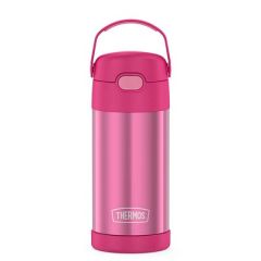 Thermos Funtainer Stainless Steel Insulated Straw Bottle 12oz Pink-small image