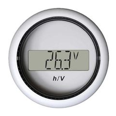 Veratron 52mm 2116 Viewline Hour CounterVoltmeter White-small image