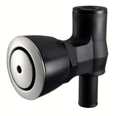 Attwood 90 Degree PTrap Fuel Tank Vent Flush Mount Black WStainless Steel Vent Head-small image