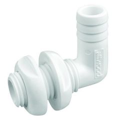 Attwood White Plastic 90 Degree ThruHull Connector 34 Inner Diameter-small image