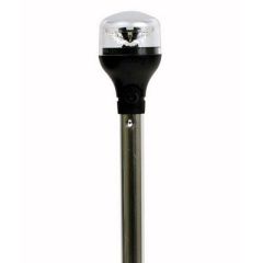 Attwood Lightarmor PlugIn AllAround Light 20 Aluminum Pole Black Horizontal Composite Base WAdapter-small image