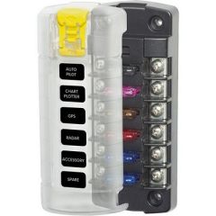 Blue Sea 5035 St Blade Fuse Block WCover 6 Circuit Independent WO Negative Bus-small image