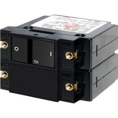 Blue Sea 7412 ASeries Flat Rocker Circuit Breaker Double Pole 16a-small image