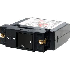 Blue Sea 7428 Single Pole Small Case 2" Slot Reset Rocker Circuit Breaker - 15 Amp-small image