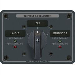 Blue Sea 8365 Ac Rotary Switch Panel 65 Ampere 2 Positions Off, 2 Pole-small image