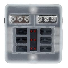 Bluewater 6 Position Fuse Block WLeds-small image