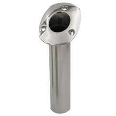 CE Smith 80 Series Standard Flush Mount Rod Holder 30 Degree Stainless Steel Cast Bottom Black Liner-small image