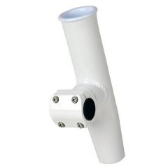 CE Smith Adjustable Mid Mount Rod Holder 166 Or 112 Od White Powder Coat Aluminum With Sleeve Hex Key-small image