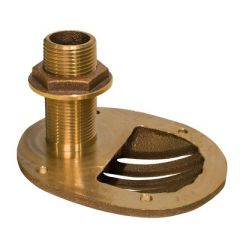 Groco 34 Bronze Combo Scoop ThruHull WNut-small image