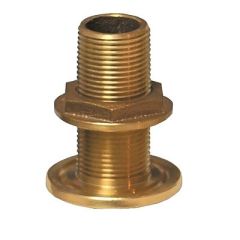 Groco 1 Nps Npt Combo Bronze ThruHull Fitting WNut-small image