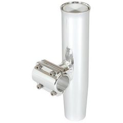 LeeS ClampOn Rod Holder Silver Aluminum Horizontal Mount Fits 2375 238 OD Pipe-small image