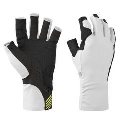 Mustang Traction Uv Open Finger Gloves White Black Large-small image