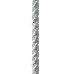 New England Ropes X 15 Premium Nylon 3 Strand Dock Line White WTracer-small image