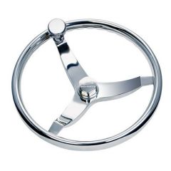 Schmitt Marine Vision Elite Stainless Steel 155 Steering Wheel-small image