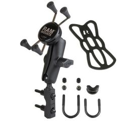 Ram Mount Combination BrakeClutch Reservoir UBolt Mount WUniversal XGrip CellIphone Cradle-small image