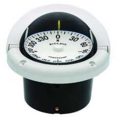 Ritchie Hf742w Helmsman Compass Flush Mount White-small image